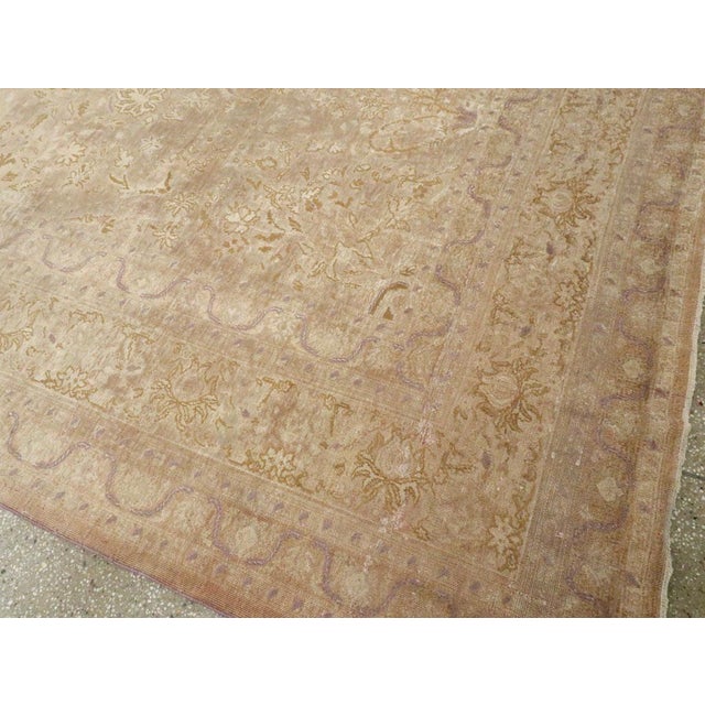 Galerie Shabab Collection Early 20th Century Handmade Turkish Silk Herekeh Room Size Carpet For Sale - Image 9 of 10