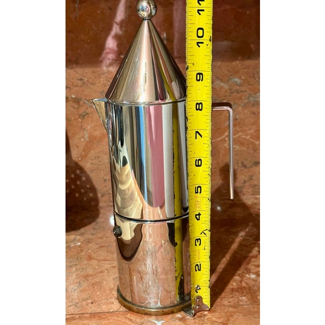 Vintage 1980s Alessi La Conica Espresso Coffee Maker 6-Cup Aldo Rossi Near Mint For Sale - Image 10 of 12