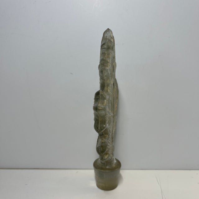 Shabby Chic Vintage Glass Oak Leaf Bottle Stopper For Sale - Image 3 of 5