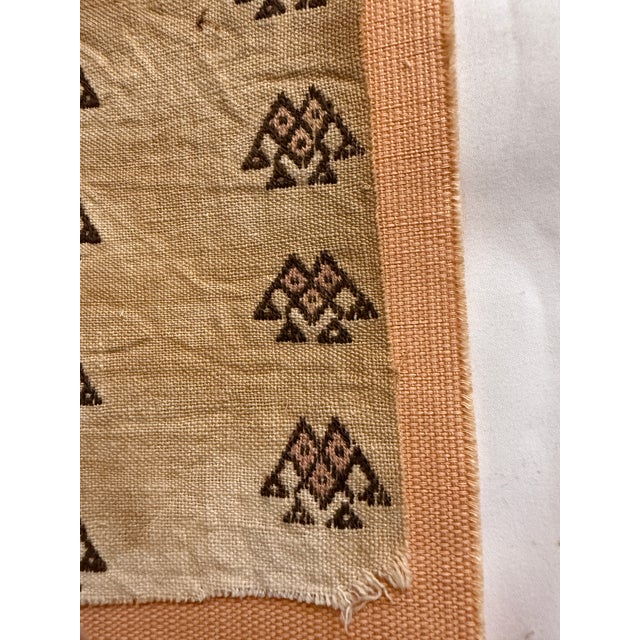 Late 19th Century 19th Century Block-Printed Linen Textile Study, Mounted Panel–Eastern Mediterranean/Anatolian C. 1860-1890 For Sale - Image 5 of 6