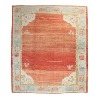 Early 20th Century Antique Zabihi Collection Turkish Oushak Square Rug - 8'10" x 10' For Sale