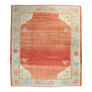 Early 20th Century Antique Zabihi Collection Turkish Oushak Square Rug