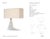 Anne-Marie Barton by Visual Comfort Signature Terra-Forma 23" Left Table Lamp in Plaster White with Bouclé Shade Designer:...