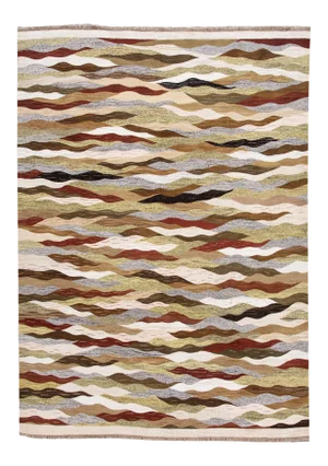 21st Century Modern Flatweave Wool Rug