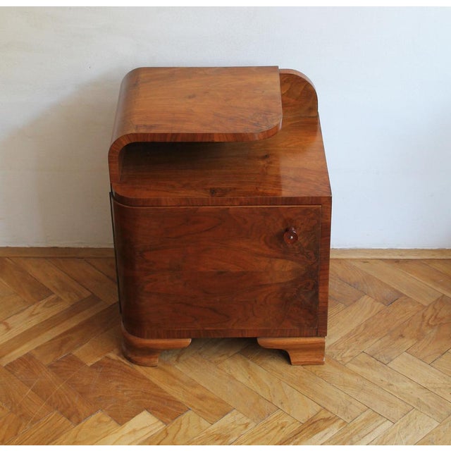1930s Vintage Art Deco Bedside Table, 1930s For Sale - Image 5 of 16