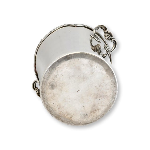 Metal Antique French Silverplate Champagne Bucket For Sale - Image 7 of 7