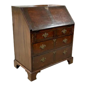 18th Century George III Mahogany Bureau Desk. Slant Front Writing Secretary.