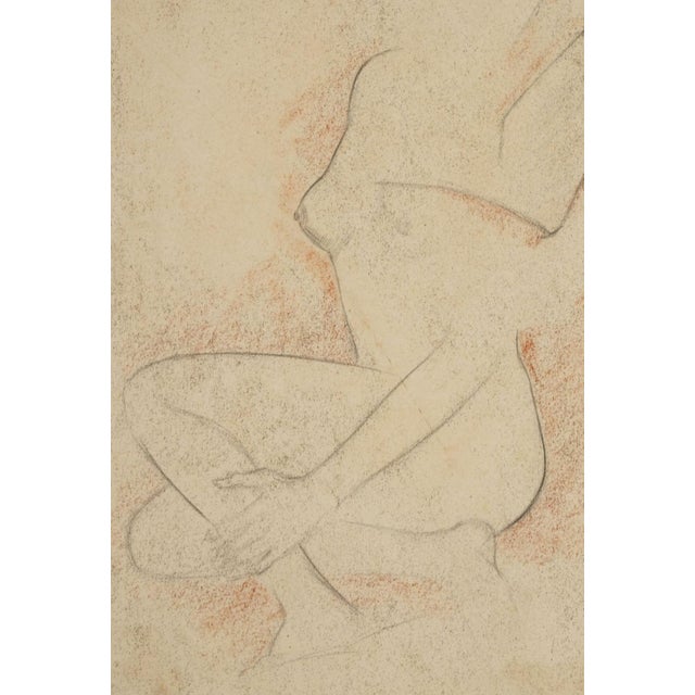 Fritz Uphoff (1890 Witten – 1966 Worpswede), Two Acts in Motion, ca. 1930, charcoal and chalk drawing on paper with a...