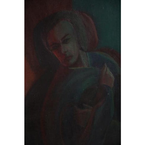 Danish Artist, Portrait, Early 20th Century, Oil on Canvas For Sale - Image 13 of 18