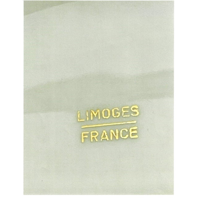 White Elegant Sophisticated 1950s Vintage French Limoges Gold Trim Candy Dish For Sale - Image 8 of 8