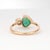 14k Gold Ring With Natural Diamond and Trillion-Cut Emerald, New For Sale - Image 17 of 18