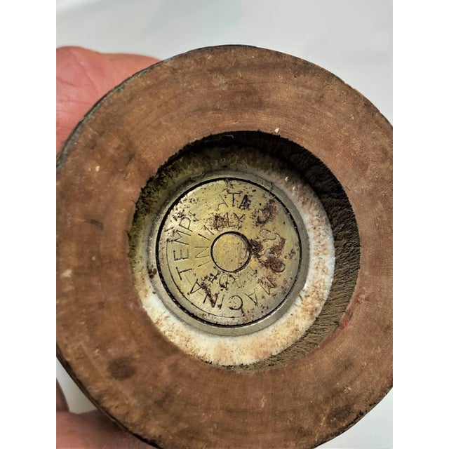 Vintage Italian Florentine Gold, Green & Red Pepper Mill/Grinder For Sale - Image 11 of 13