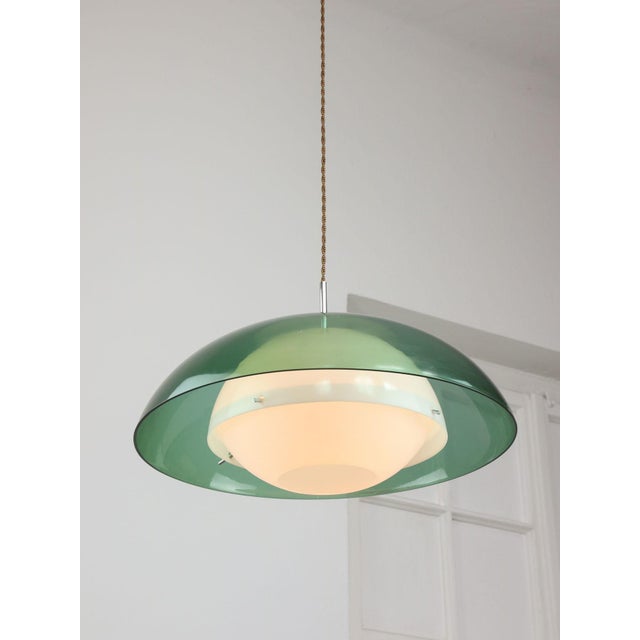Italian Space Age Green Pendant Lamp in Acrylic Glass For Sale - Image 18 of 18