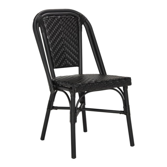 Modern Stacking Side Chair in Black - a Pair For Sale - Image 3 of 10