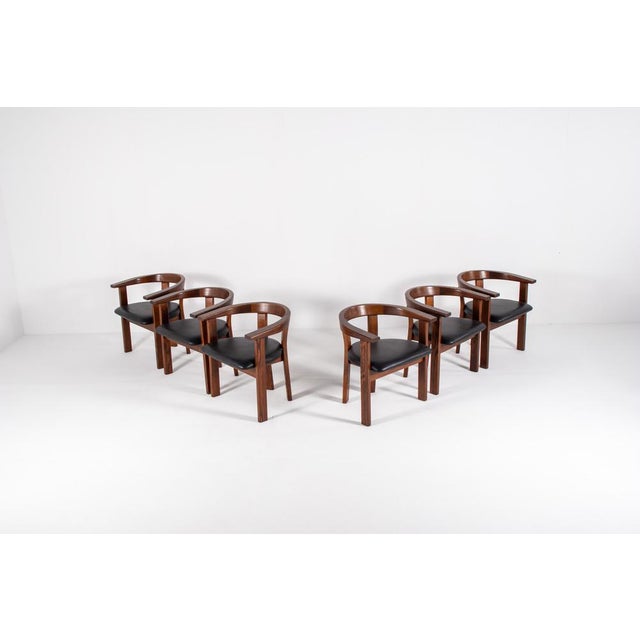 Mid-Century Modern Dining Chairs by Lars Gangsø, Denmark, 1970s, Set of 6 For Sale - Image 3 of 16