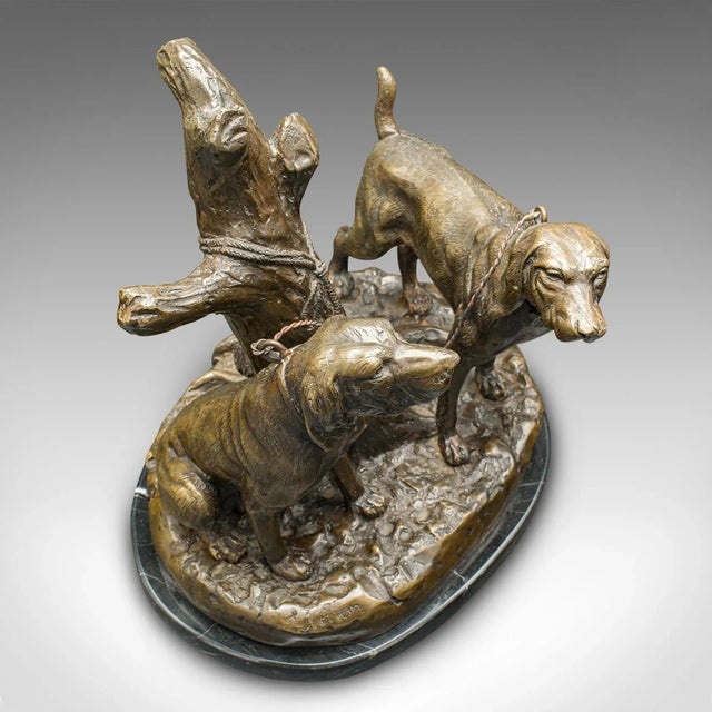 1950's Vintage Bronze Bloodhound Ornament For Sale - Image 12 of 12