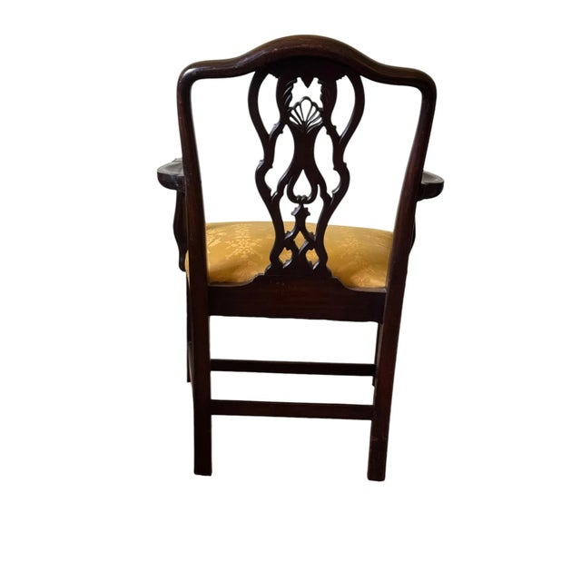 Thomas Chippendale Early 19th Century Chippendale Carved Mahogany Open Armchair For Sale - Image 4 of 6
