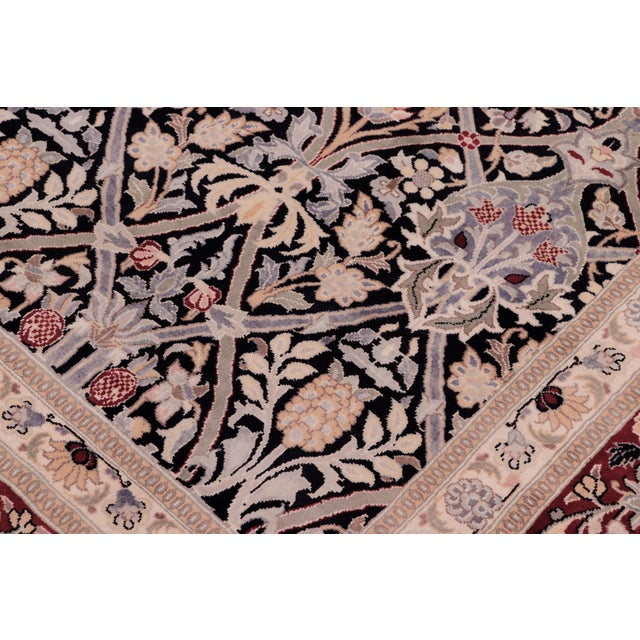 Renaissance Boho Chic Pak-Persian Black/Red Wool Rug - 9'3'' X 12'4'' For Sale - Image 3 of 9