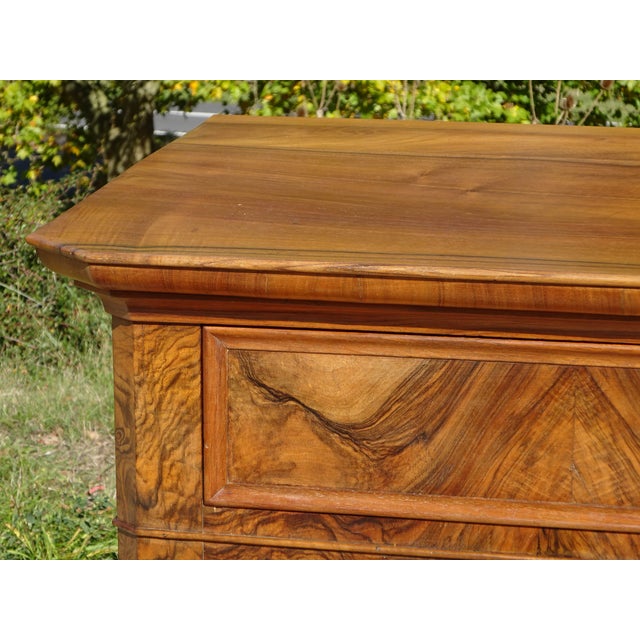Large Louis Philippe Walnut Chest of Drawers, 1890s For Sale - Image 9 of 18