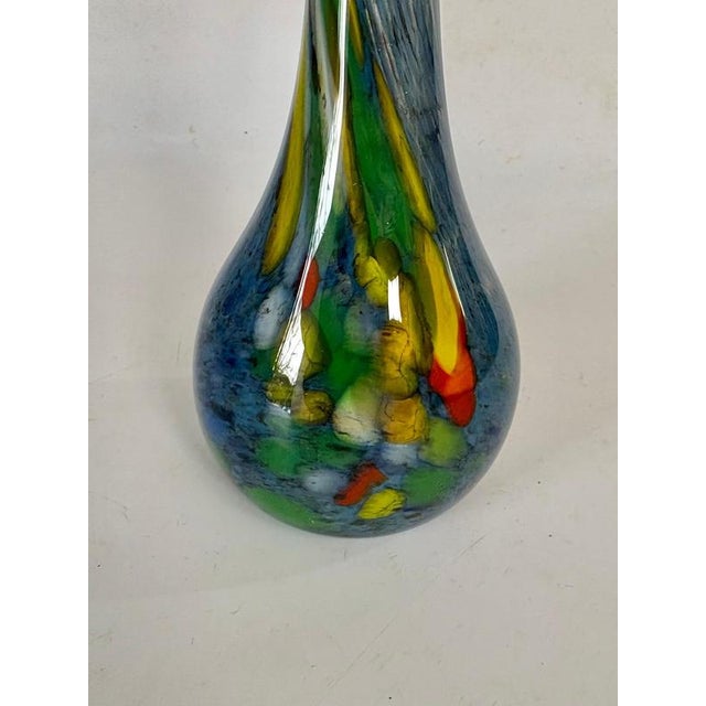 Italian Blown Glass Vase with a Slender Silhouette, 1950s For Sale - Image 6 of 12