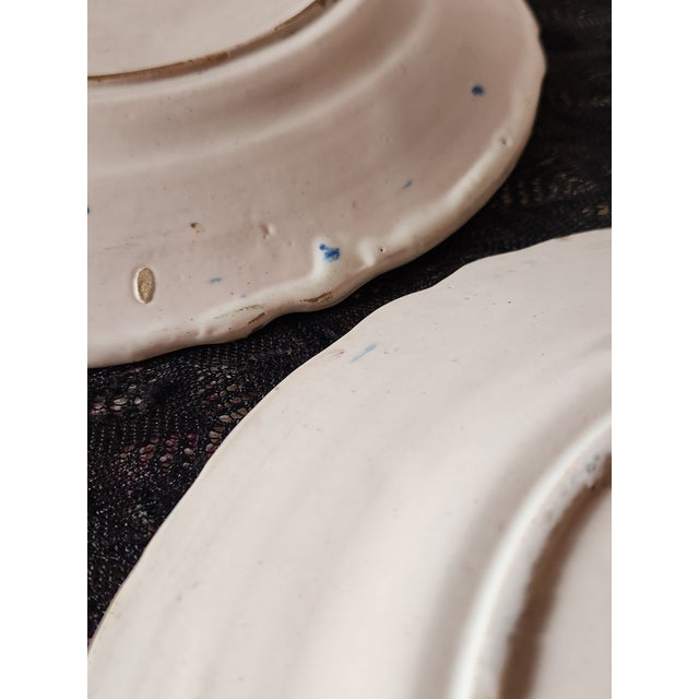 Antique French Decorative Folk Art Plates from HR Quimper, 1800s, Set of 2 For Sale - Image 14 of 15