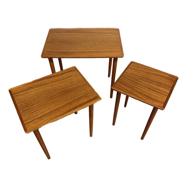 Bramin Mobler Danish Teak Nesting Tables - Set of 3 For Sale