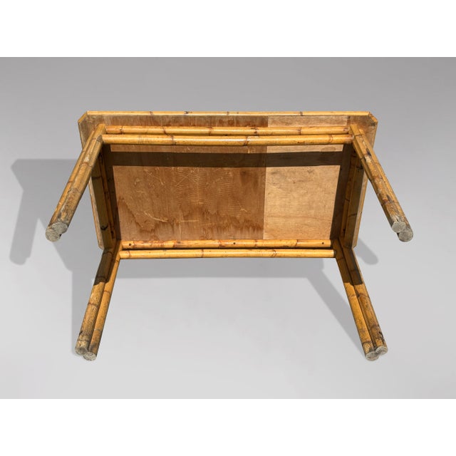 Wood Mid-Century French Bamboo Dining Table, 1960 For Sale - Image 7 of 8