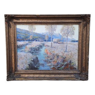 Josef Dederichs, Mountain Landscape, 1930s, Oil Painting on Canvas, Framed For Sale