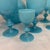 1930s Antique French Portieux Vallerysthal Blue Opaline Glass Decanter & 9 Goblet Set For Sale - Image 5 of 7