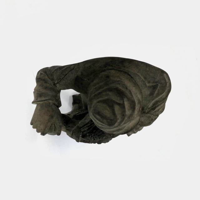 Mid 20th Century Old Carved Wood Folk Art Figurine For Sale In Houston - Image 6 of 9