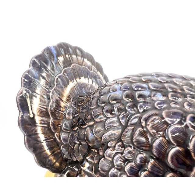 1975 Byron Molds Turkey Hobby Ceramic Covered Casserole Dish – Traditional / Thanksgiving Décor For Sale - Image 13 of 13