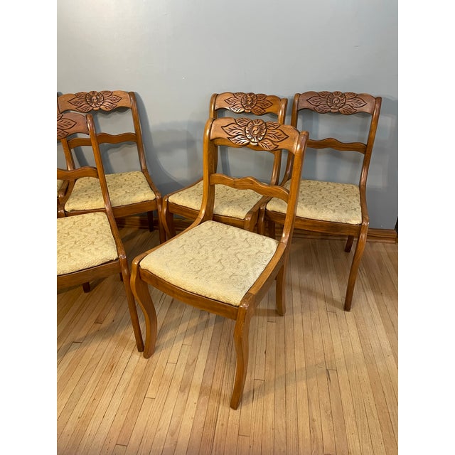 1940’s Tell City Chair Co. Mahogany Duncan Phyfe Rose Back Chair 4526