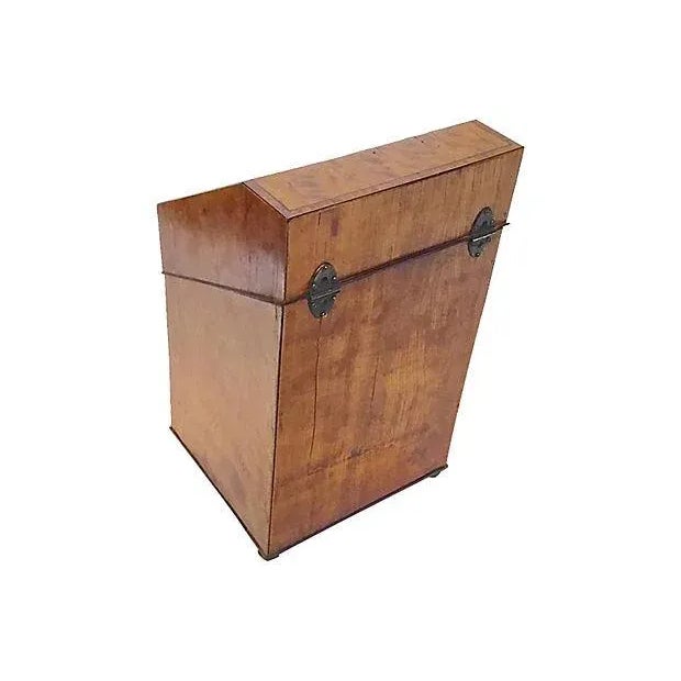 Antique English Burl-Wood Knife Box For Sale - Image 4 of 9