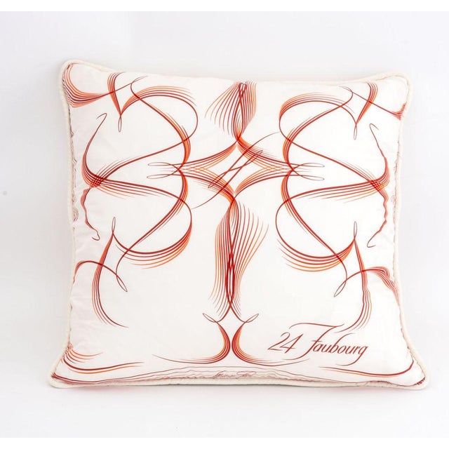 Contemporary Hermes "24 Faubourg" Silk Pillows, 2 For Sale - Image 3 of 7
