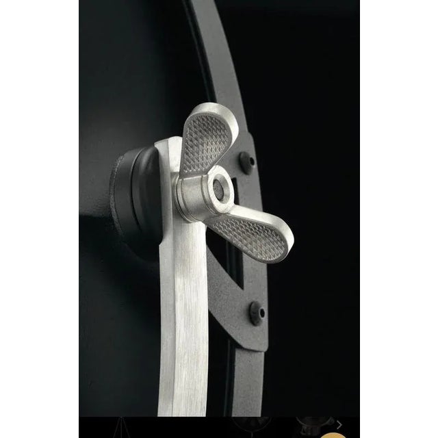 Metal Black and Gold Leaf Studio 76 Tripod Floor Lamp by Mariano Fortuny For Sale - Image 7 of 11