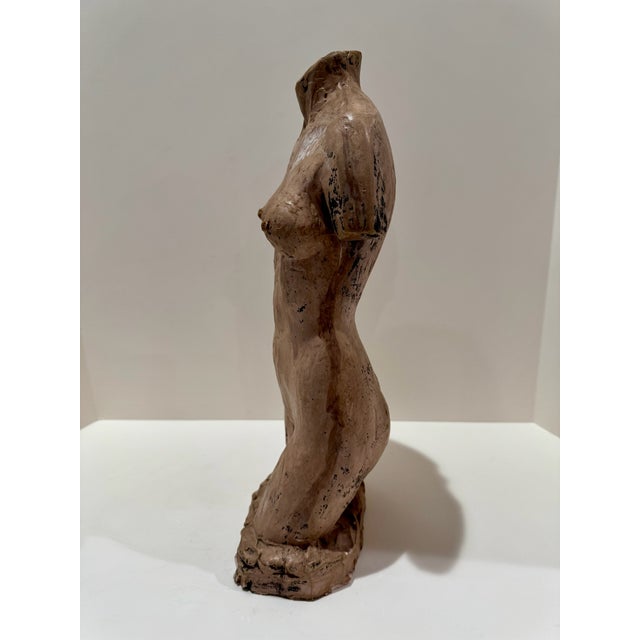 1960s 1960s Larry Mohr Signed Ceramic Figurative Torso Sculpture Modernist Female Form For Sale - Image 5 of 11