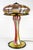 Art Nouveau Large Gold "Cherry Blossom" Table Lamp by Carl Radke Signed, Dated For Sale - Image 3 of 12
