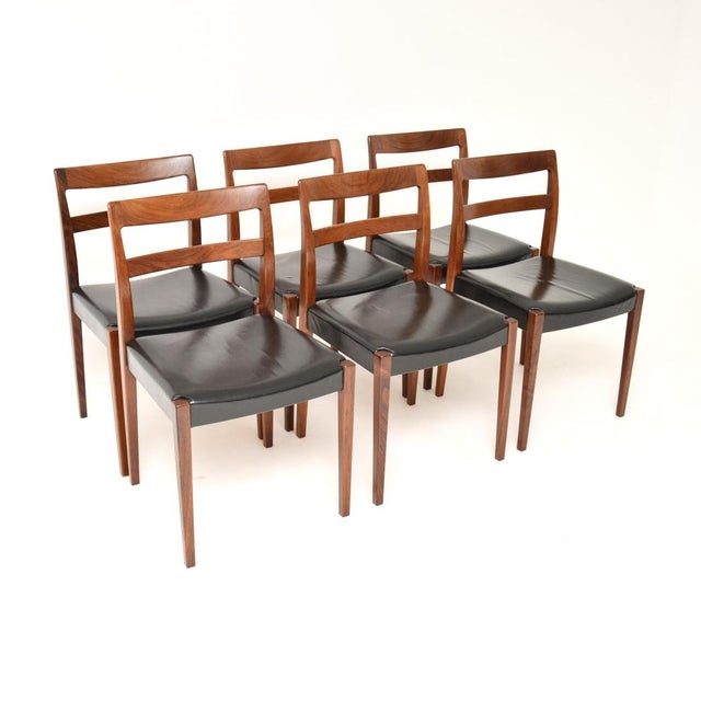 Mid-Century Modern Vintage Swedish Dining Chairs attributed to Nils Jonsson, 1960, Set of 6 For Sale - Image 3 of 9