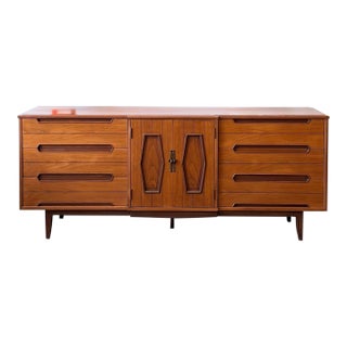 Vintage 1960s Thomasville Omega Walnut Dresser For Sale