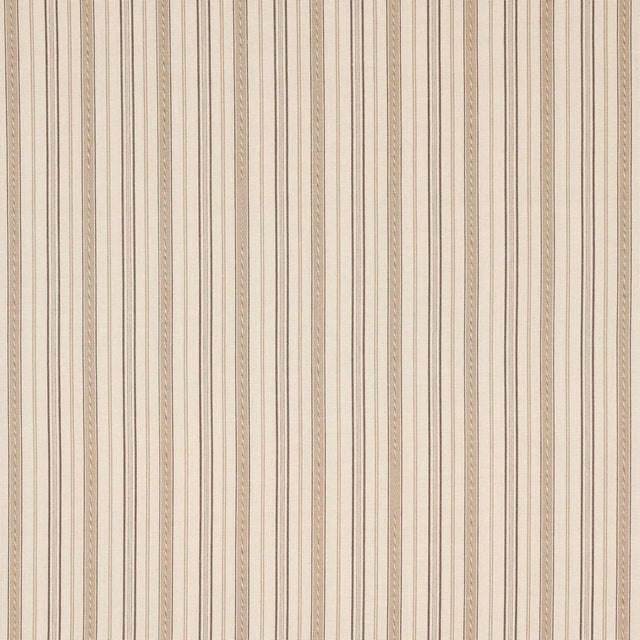 Contemporary Sample - Schumacher Lightfoot Stripe Fabric in Coffee For Sale - Image 3 of 4