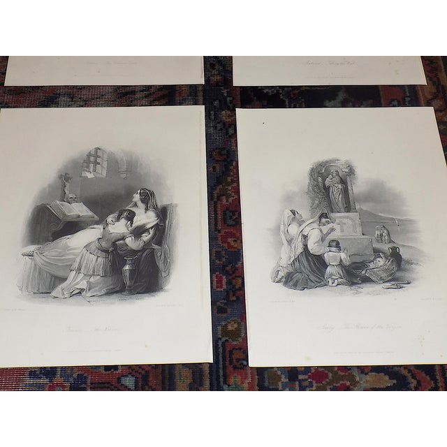 Late 19th Century Antique 19th Century Victorian Genre Engravings Featuring Beautiful Women - Set of 12 For Sale - Image 5 of 8
