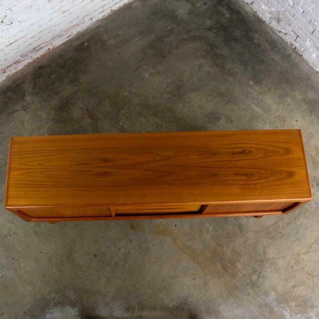 Late 20th Century Scandinavian Modern Teak Credenza Buffet or Sideboard by Skovby Furniture Denmark For Sale - Image 10 of 18