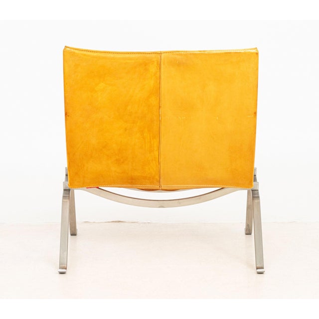 Orange Poul Kjaerholm for Fritz Hansen Pk22 Lounge Chair For Sale - Image 8 of 11