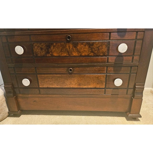 Late Victorian Eastlake Walnut Dresser/Chest of Drawers/Hutch (C1880–1890) For Sale - Image 15 of 16