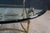 Late 20th Century Vintage Italian Regency Figural Brass Lion Head Round Glass Coffee Table 39" For Sale - Image 5 of 12