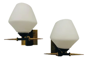 Pair of French 1960s Arlus Wall Lamps