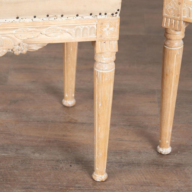 Pair Early 20th Century Swedish Pine Taboret Stools With Egg and Dart Carving For Sale - Image 10 of 14