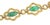 Late 20th Century Oval 18k Yellow Gold Jade Link Bracelet For Sale - Image 5 of 6