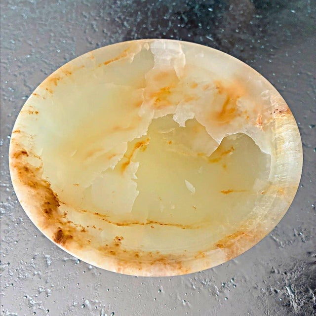 Light Green Onyx Decorative Bowl from Forzini For Sale - Image 4 of 10
