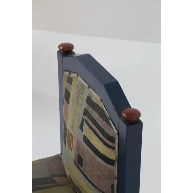 Set of Futurist Stools in Blue and Red attributed to Fillìa Luigi Colombo, 1925 For Sale - Image 6 of 10